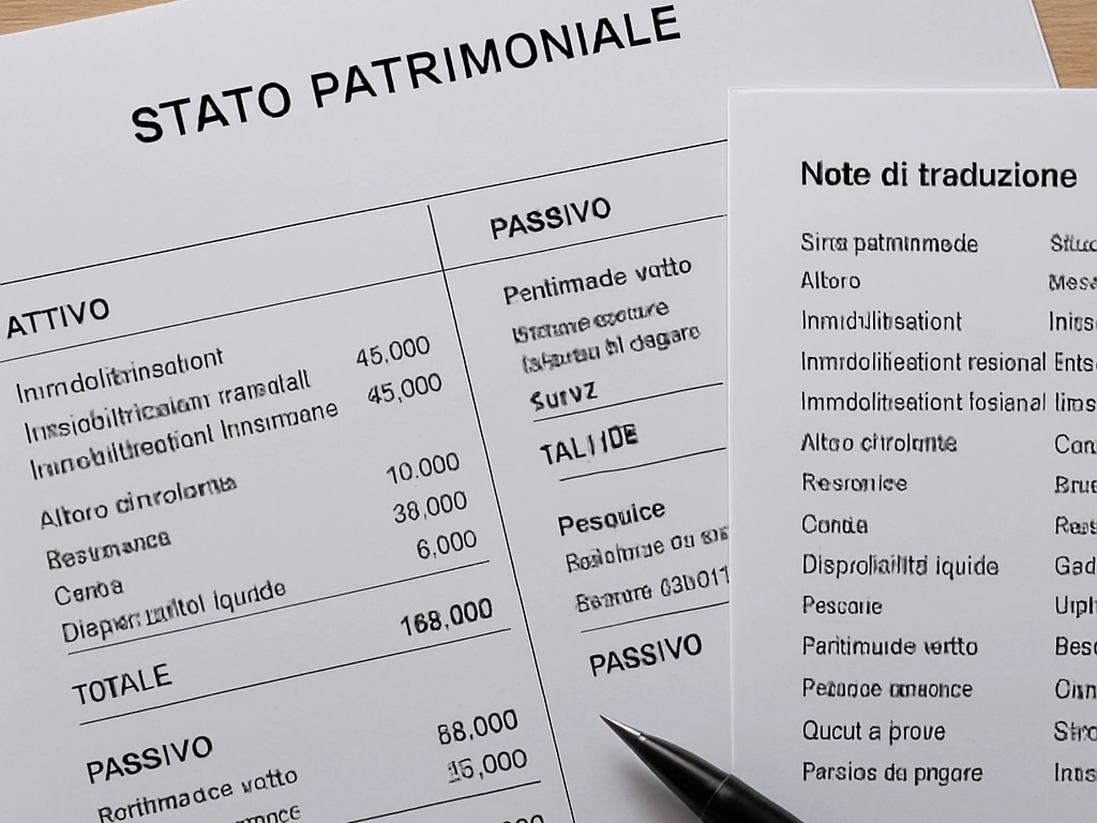 Business & Financial Translation detail